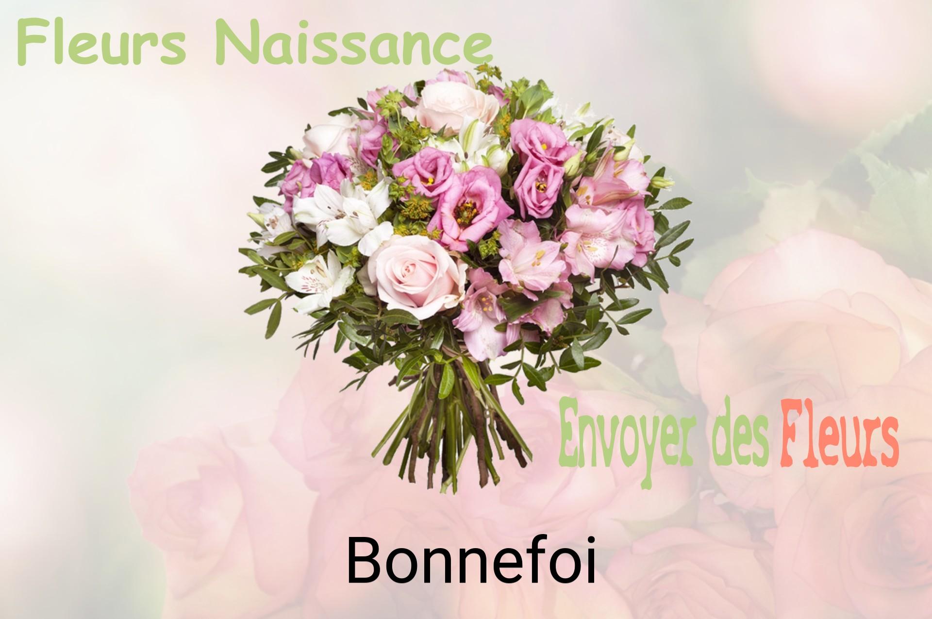 Bouquet de fleurs de naissance livré à Bonnefoi