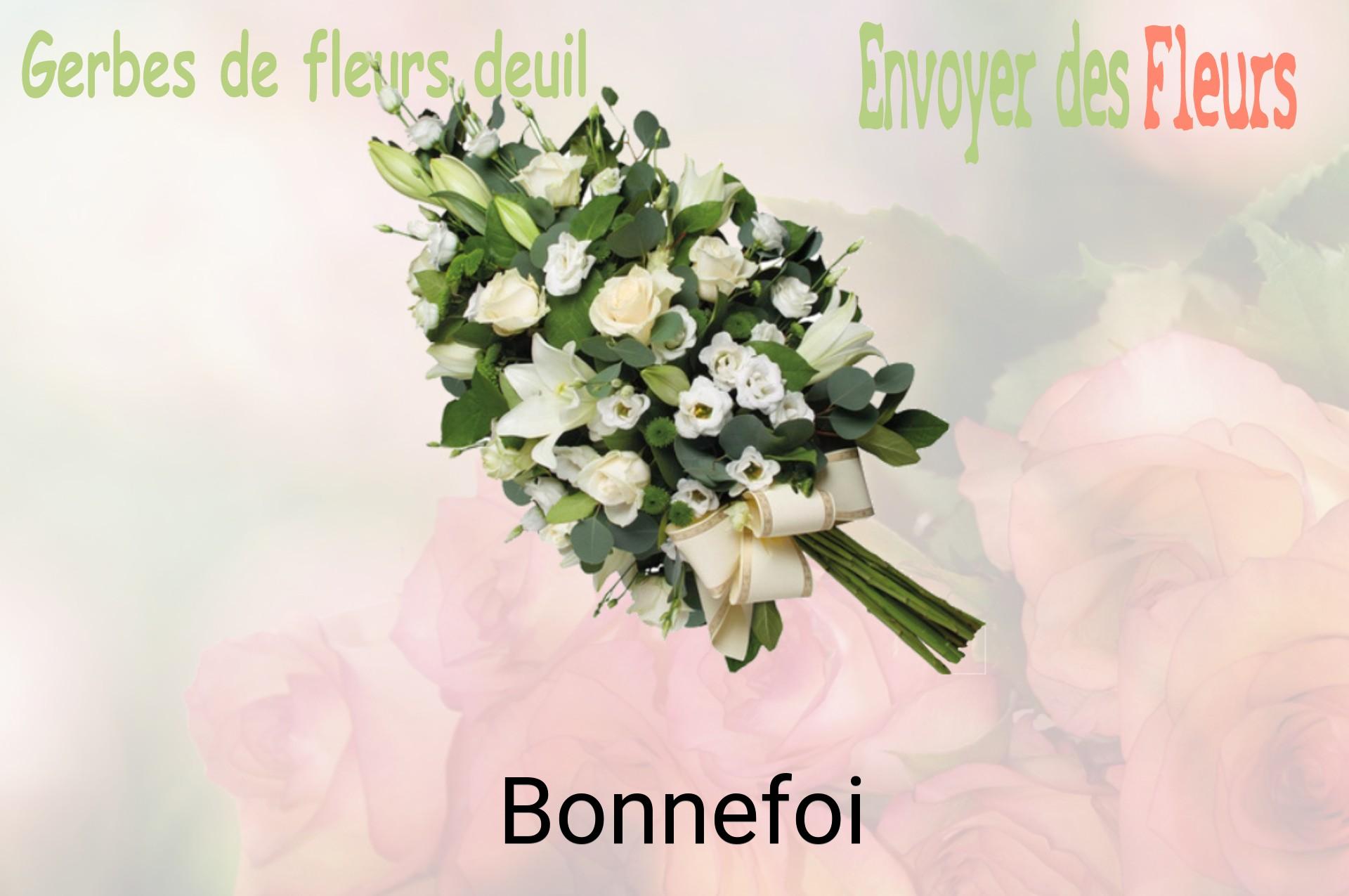 Gerbe de fleurs de deuil livrée à Bonnefoi